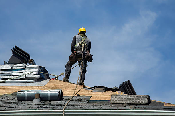 Professional Gutter Installation technician working in Sullivan, IL
